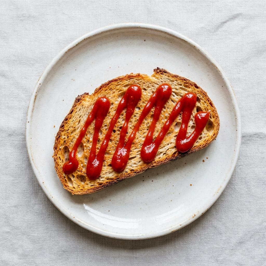 Tost z ketchupem
